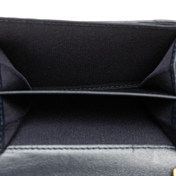 Pre Loved chanel 19 Flap Card Holder Quilted Design Women blue | blue Card - Picture 4 of 8